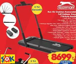 SLAZENGER RUN ON UZAKTAN KUMANDALI FULL KATLANIR KOŞU /YÜRÜYÜŞ BANDI